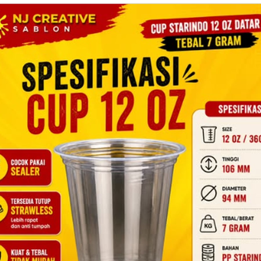 Cup Starindo 12 Oz